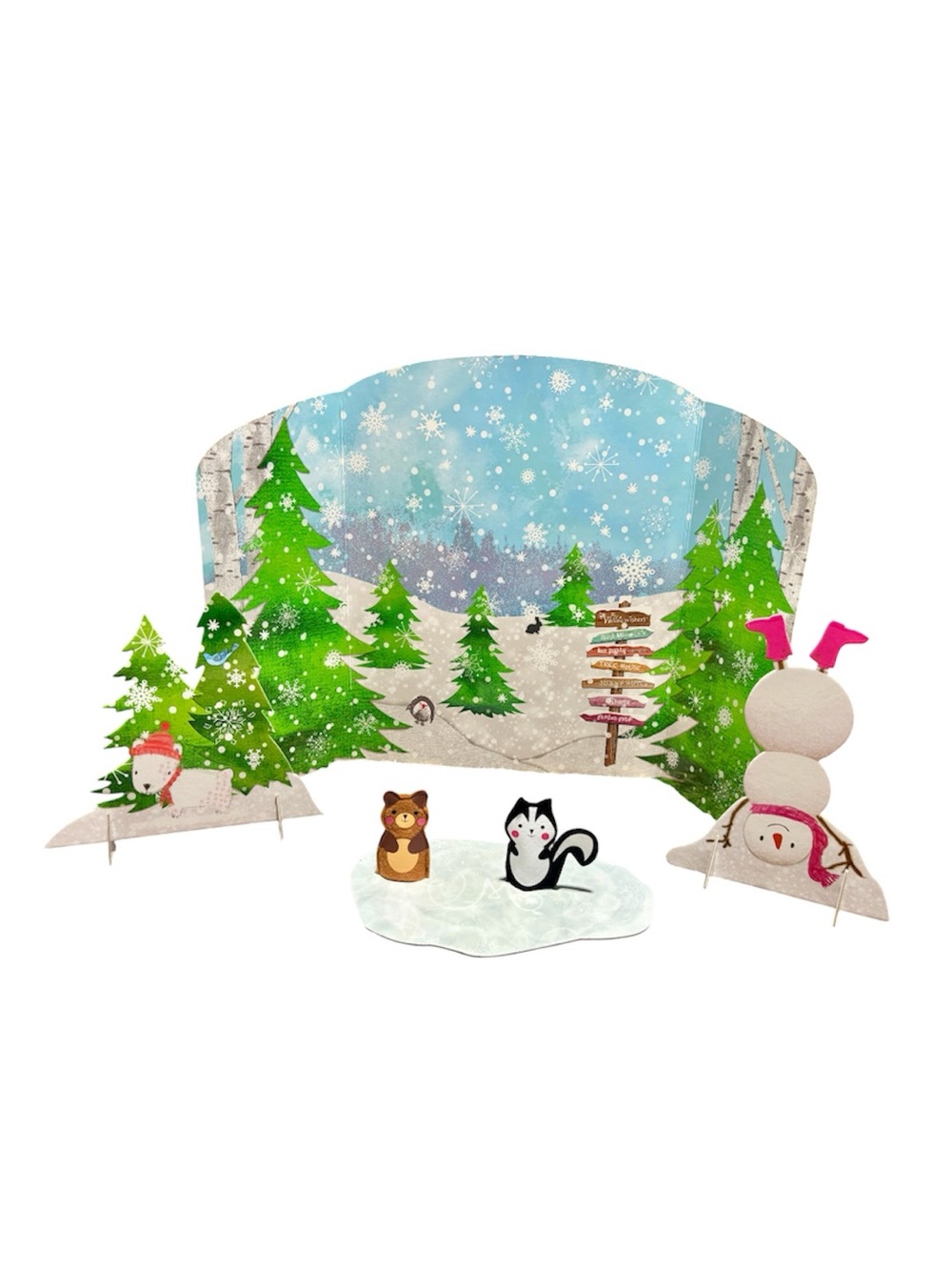 American Girl Wellie Wishers Winter Woods Stage Discontinued Set